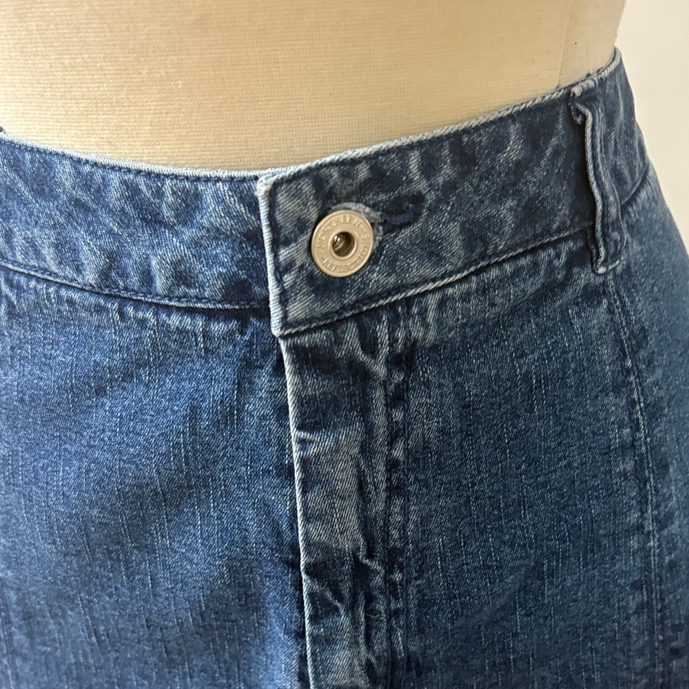 Northern Reflections A-Line Denim Skirt with Floral Embroidery - Picture 3 of 6